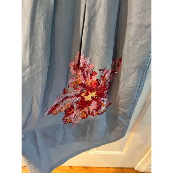 Anthropologie Lil Sequined Glimmering Magnolia Silk Dress sz 6 EUC - Picture 5 of 9